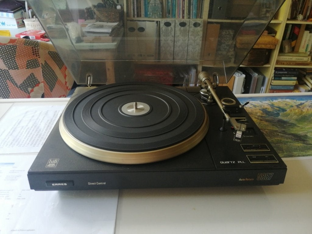 Vintage platenspeler van het merk ERRES, Gebruikt, Automatisch, Platenspeler, Ophalen