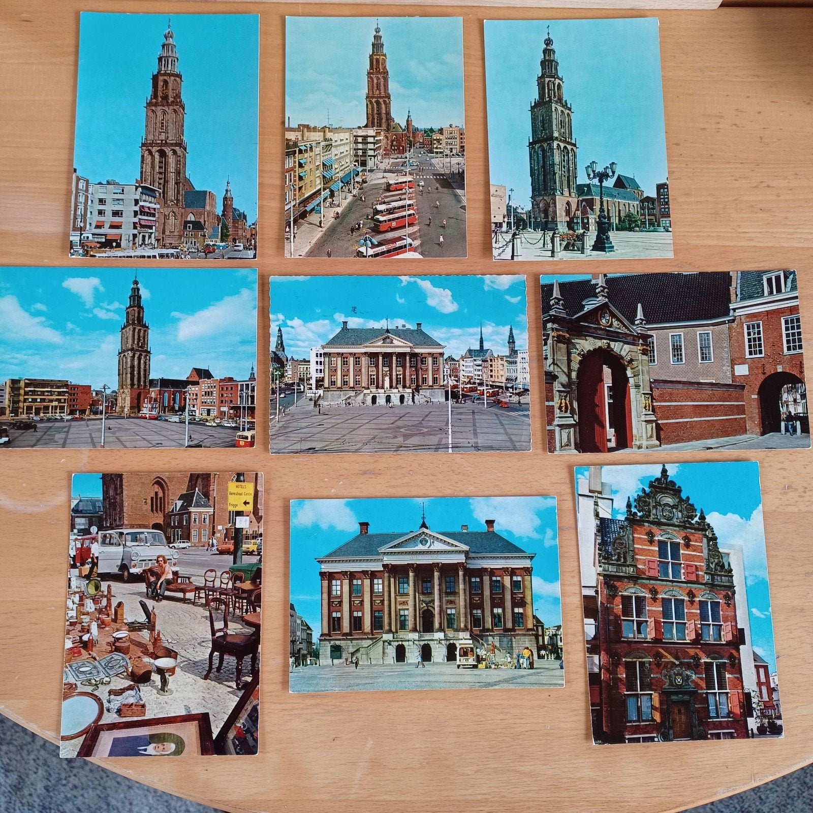 Set van 9 Vintage Ansichtkaarten Groningen, Ophalen of Verzenden, 1960 tot 1980, Ongelopen, Groningen