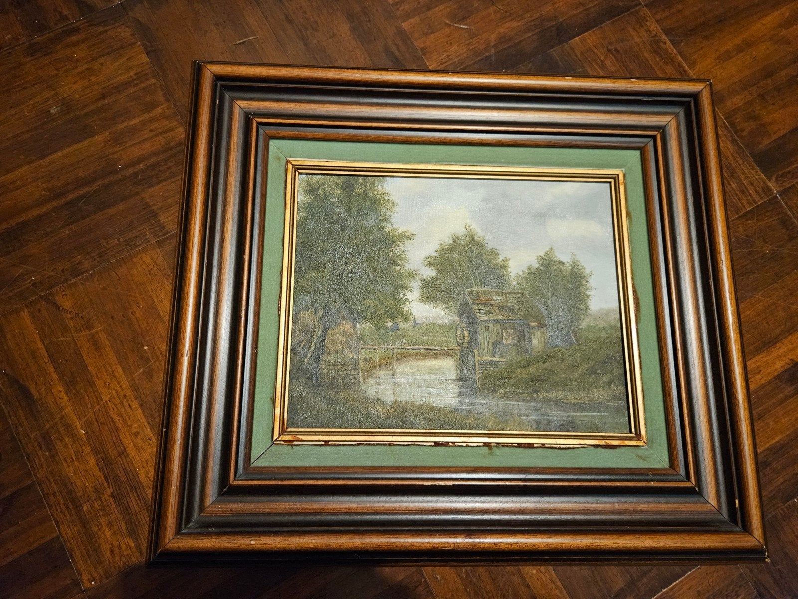 Schilderij landschap 49x44 cm, Ophalen, Landschap