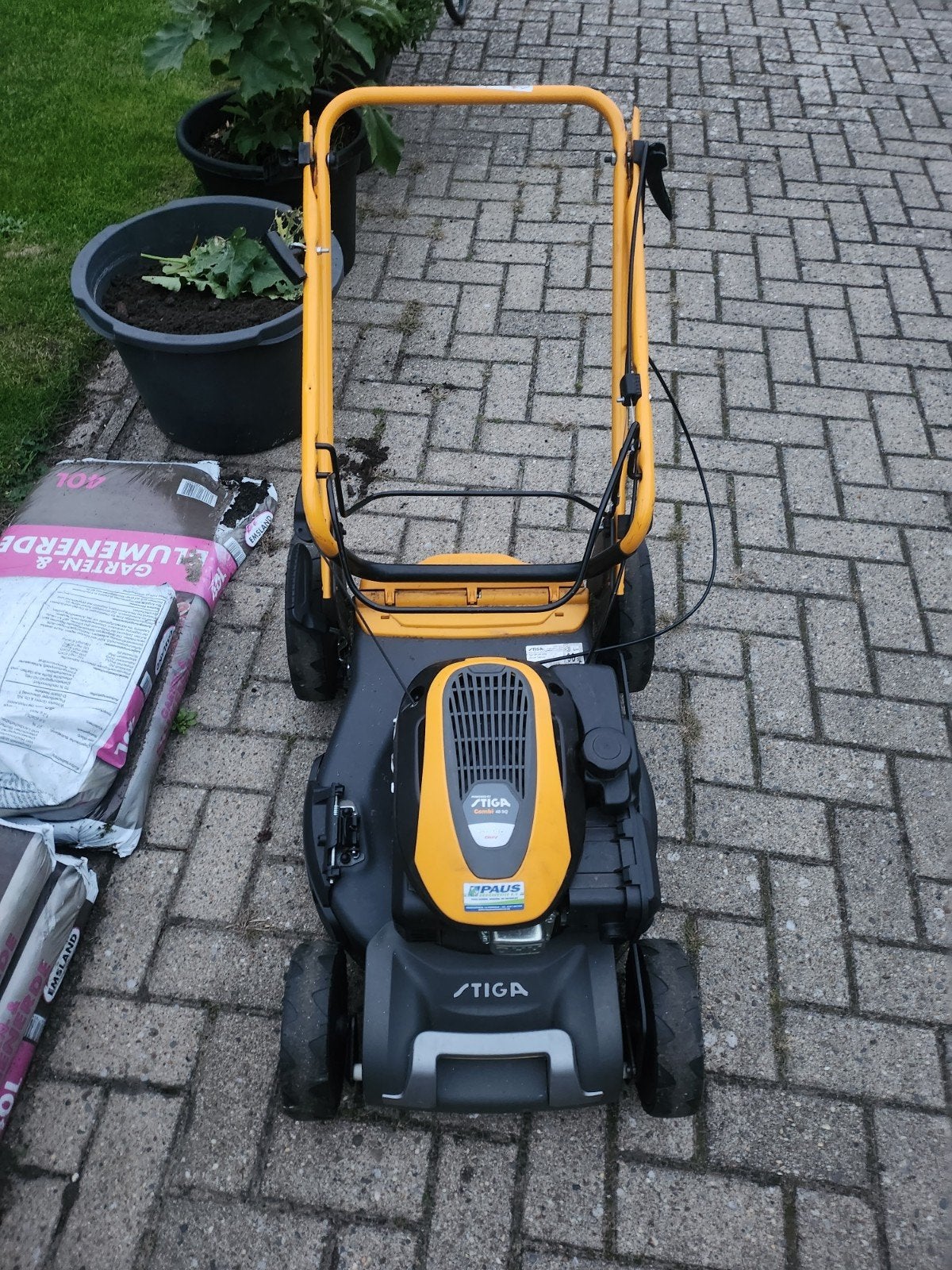 Stiga Combi 48 SQ Benzine Grasmaaier, Cirkelmaaier, Gebruikt, Stiga, Ophalen of Verzenden