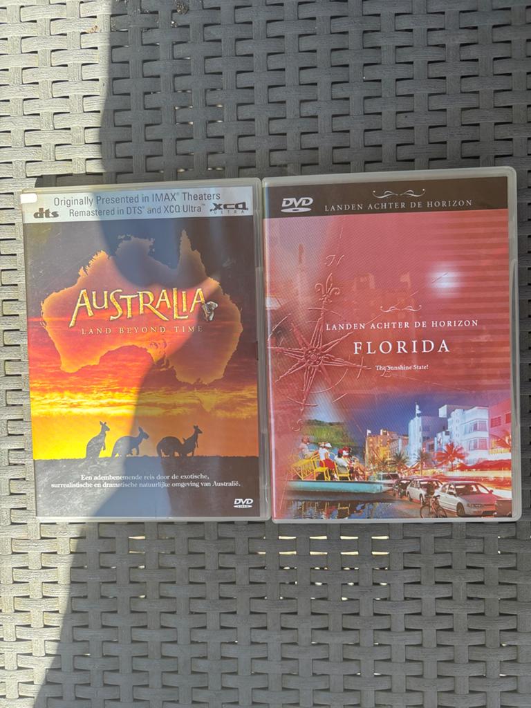 DVD's: Australia Land Beyond Time & Landen Achter de Horizon, Alle leeftijden, Ophalen of Verzenden, Zo goed als nieuw, Natuur