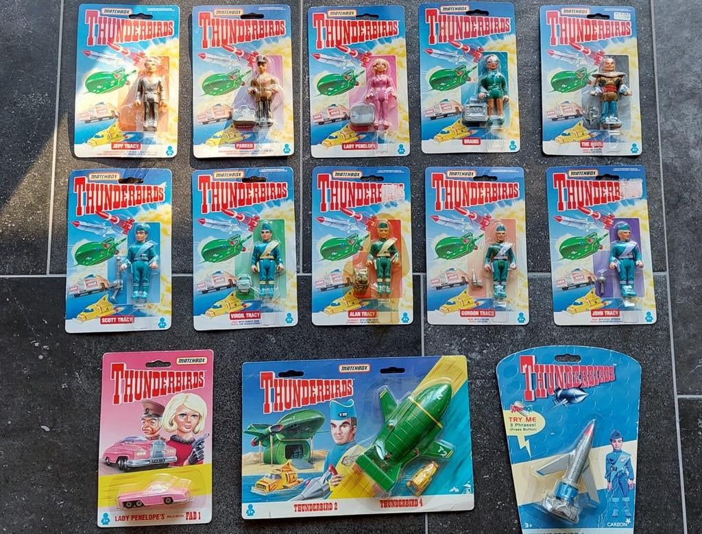 Thunderbirds poppetjes, voertuigen, films en kaarten, Verzamelen, Speelgoed, Nieuw, Ophalen of Verzenden