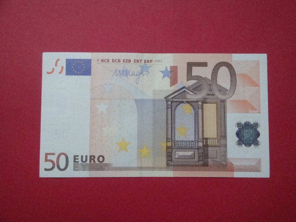 Lot bankbiljet Italië 50 Euro Mario Draghi 2002., Verzenden, Italië, 50 euro, Los biljet