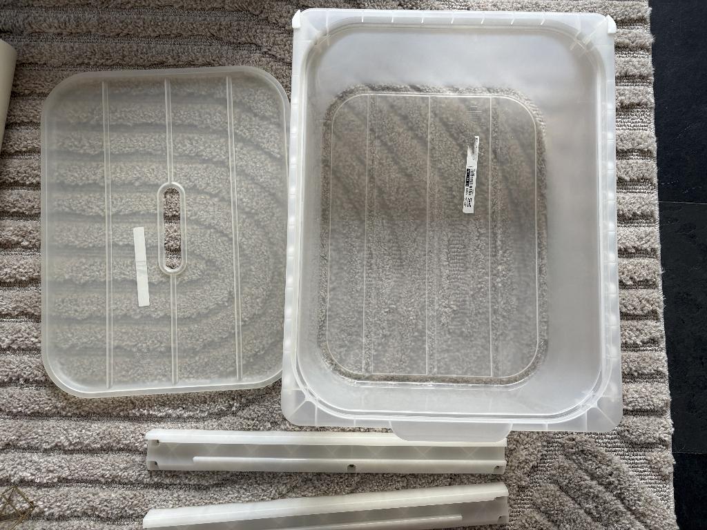 IKEA Komplement lade Kunststof bak met afdekklep PAX kast, Met plank(en), Kunststof, 200 cm of meer, Zo goed als nieuw