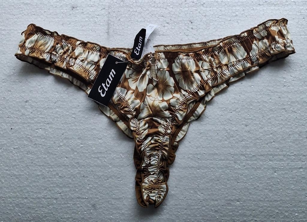 Sexy nieuwe bruine string van Etam maat XL (44/46), Verzenden, Bruin, String