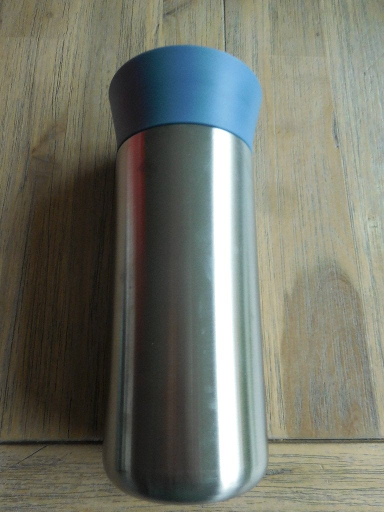 thermosbeker/kan.LEO. Berghoff.Zilver/ 330cl. RVS.19 cm hoog, Overige typen, Ophalen of Verzenden, Overige materialen, Overige merken