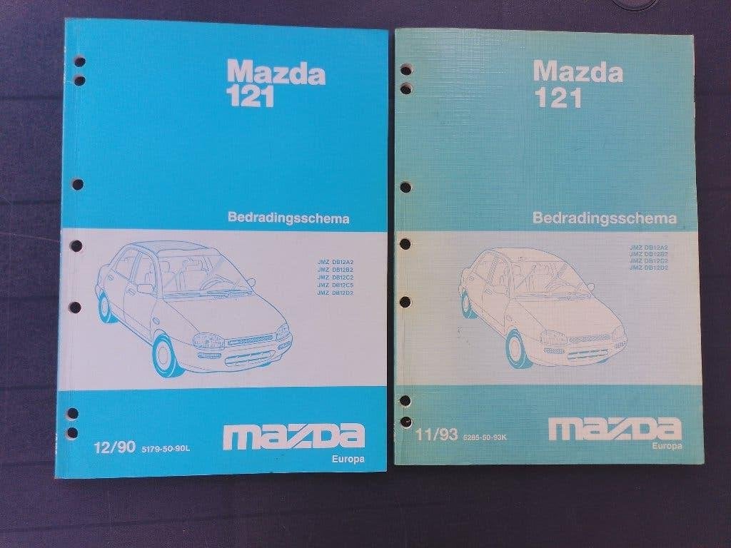 Mazda 121 (Bolhoed)  dealer werkplaatsboeken stroomschema's, Ophalen of Verzenden, Gelezen, Mazda
