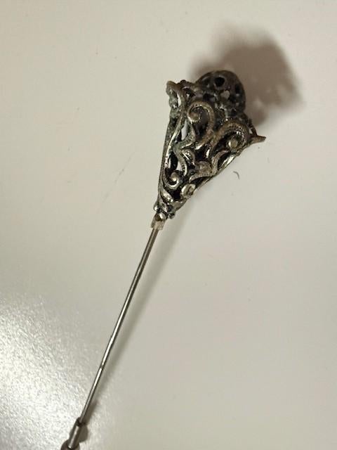 Antieke set zilveren hoedenspelden (7 st) + broche en hanger, Sieraden, Tassen en Uiterlijk, Ophalen, Zilver, Overige typen, Met edelsteen