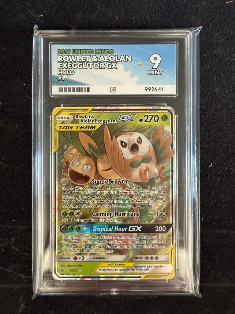 Pokémon Rowlet & Alolan Exeggutor GX #1 2019 ACE 9, Ophalen of Verzenden, Nieuw