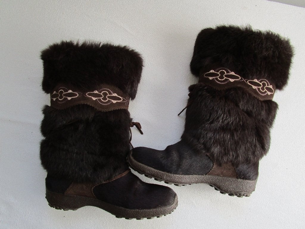 Olang snowboots, imitatiebont, wolgevoerd, maat 39, Bruin, Snowboots, Ophalen of Verzenden, Zo goed als nieuw