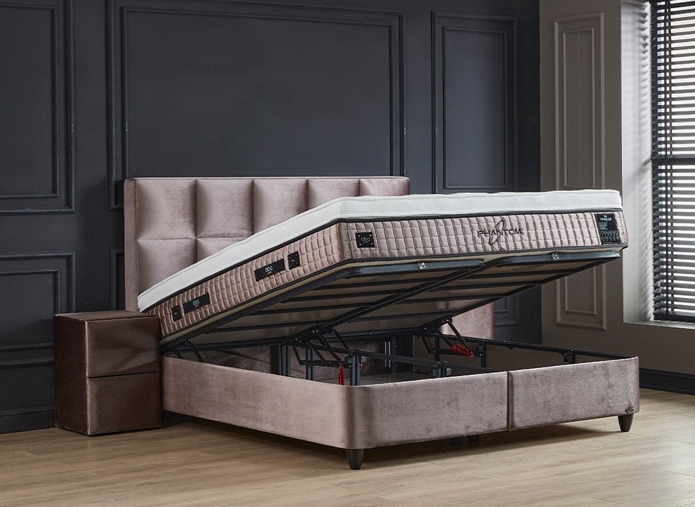 Phantom twijfelaar opbergbed - 120x200 - Taupe, Huis en Inrichting, Slaapkamer | Matrassen en Bedbodems, Niet ingevuld, Niet ingevuld
