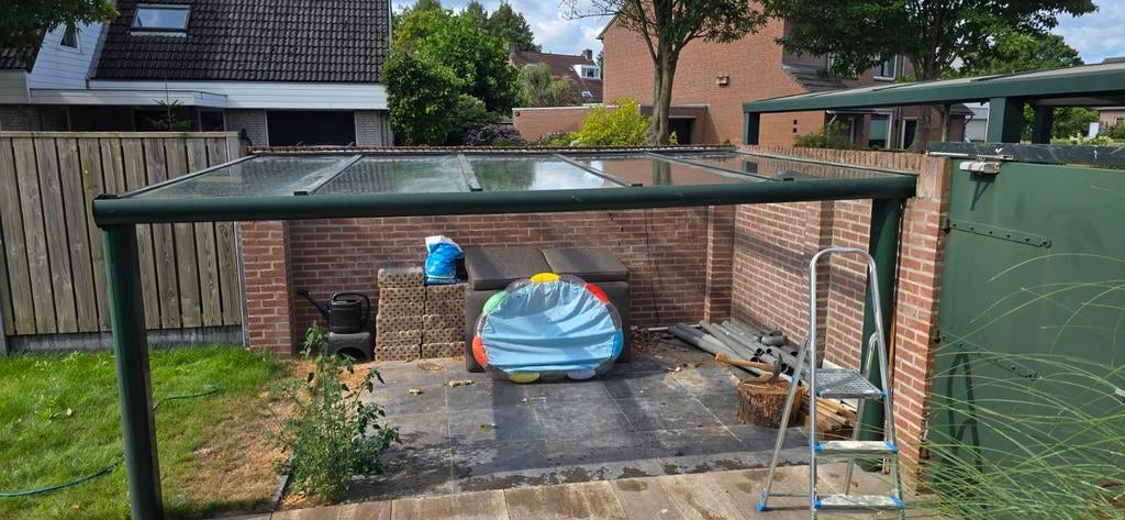 Robuuste carport/overkapping met verlichting en afwatering, Tuin en Terras, Overkappingen, Ophalen, Carport