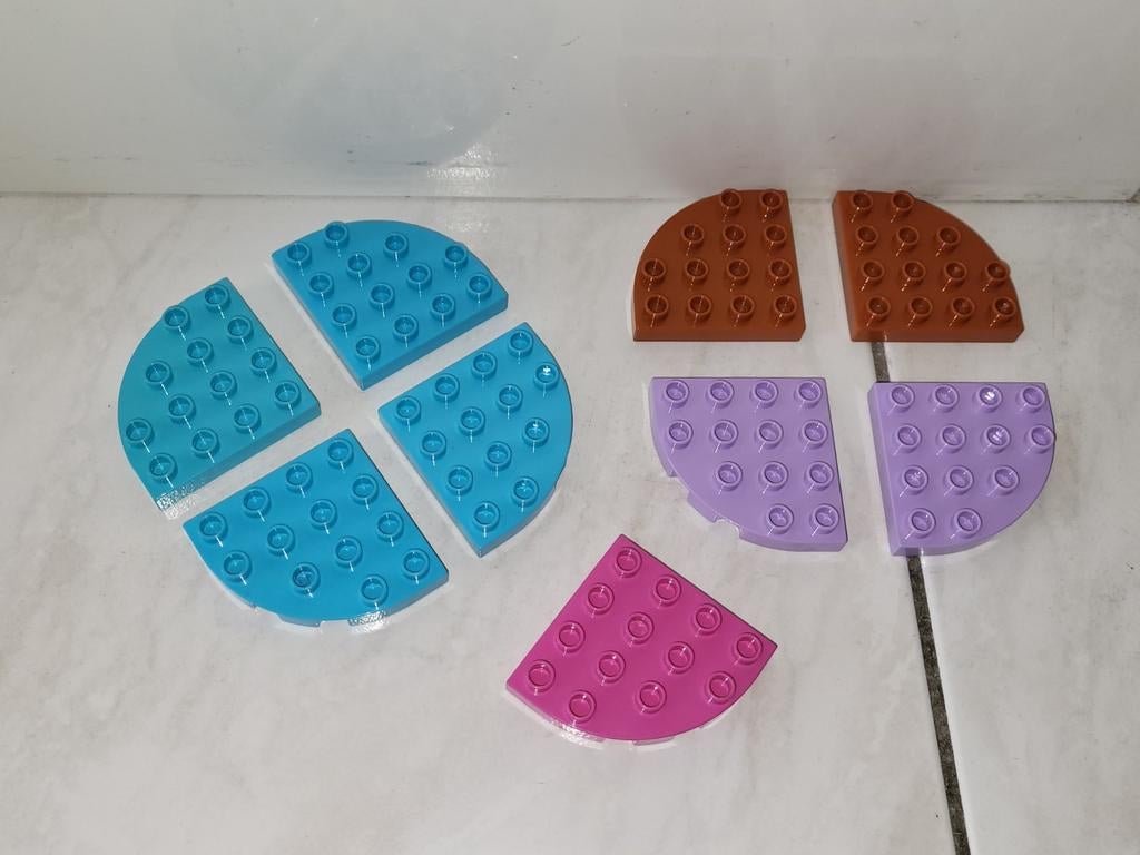 Duplo set met kwart plaatjes taartpuntjes, Gebruikt, Ophalen of Verzenden, Duplo, Duplo