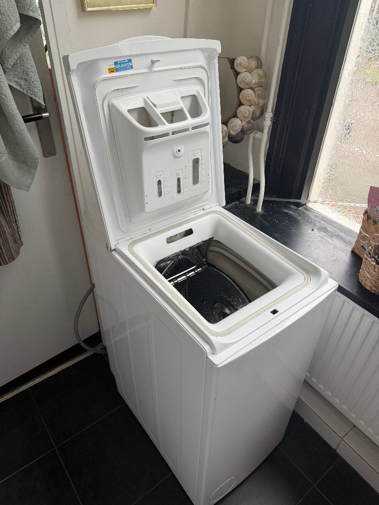 wasmachine boven, Witgoed en Apparatuur, Ophalen, 1200 tot 1600 toeren, 85 tot 90 cm