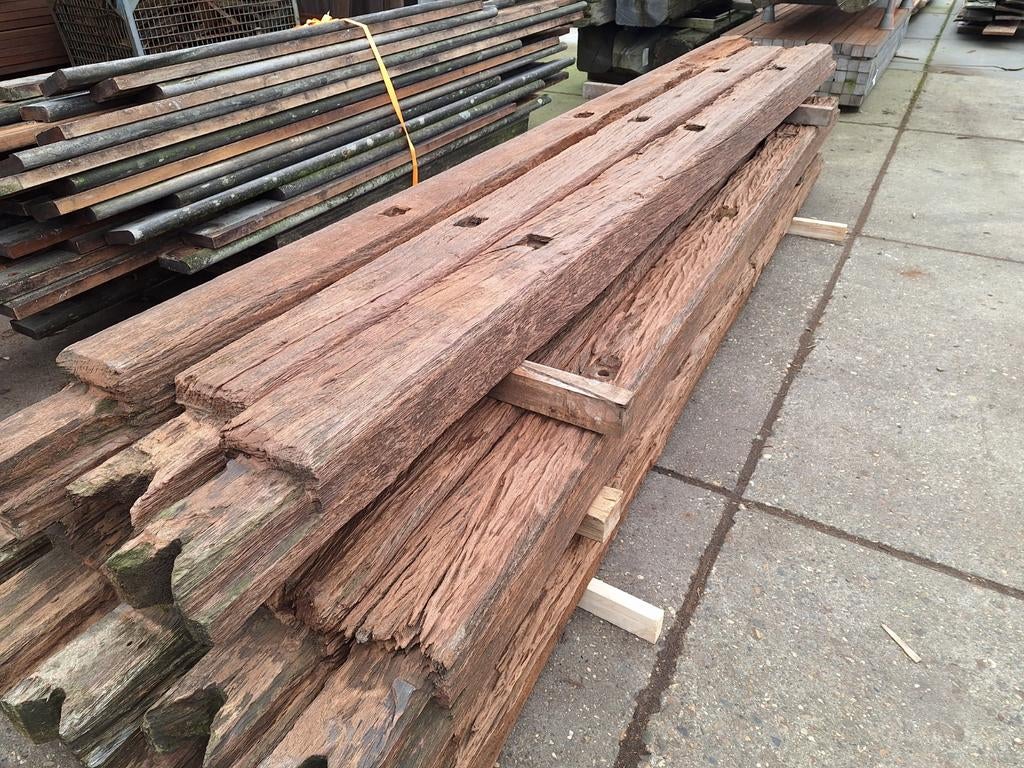 Zeer gave azobe hardhouten  palen balken 18x18x400cm, Tuin en Terras, Palen, Balken en Planken, Ophalen of Verzenden, 250 cm of meer