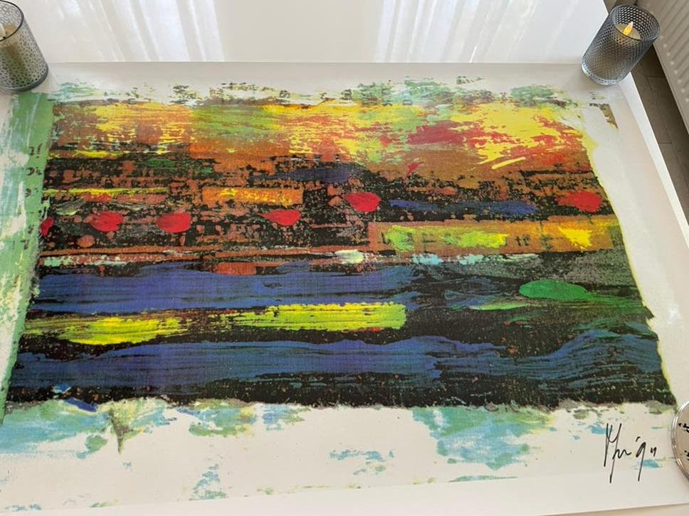 Poster, abstracte kunst afbeelding, NIEUW, Ophalen of Verzenden, Nieuw, A1 t/m A3