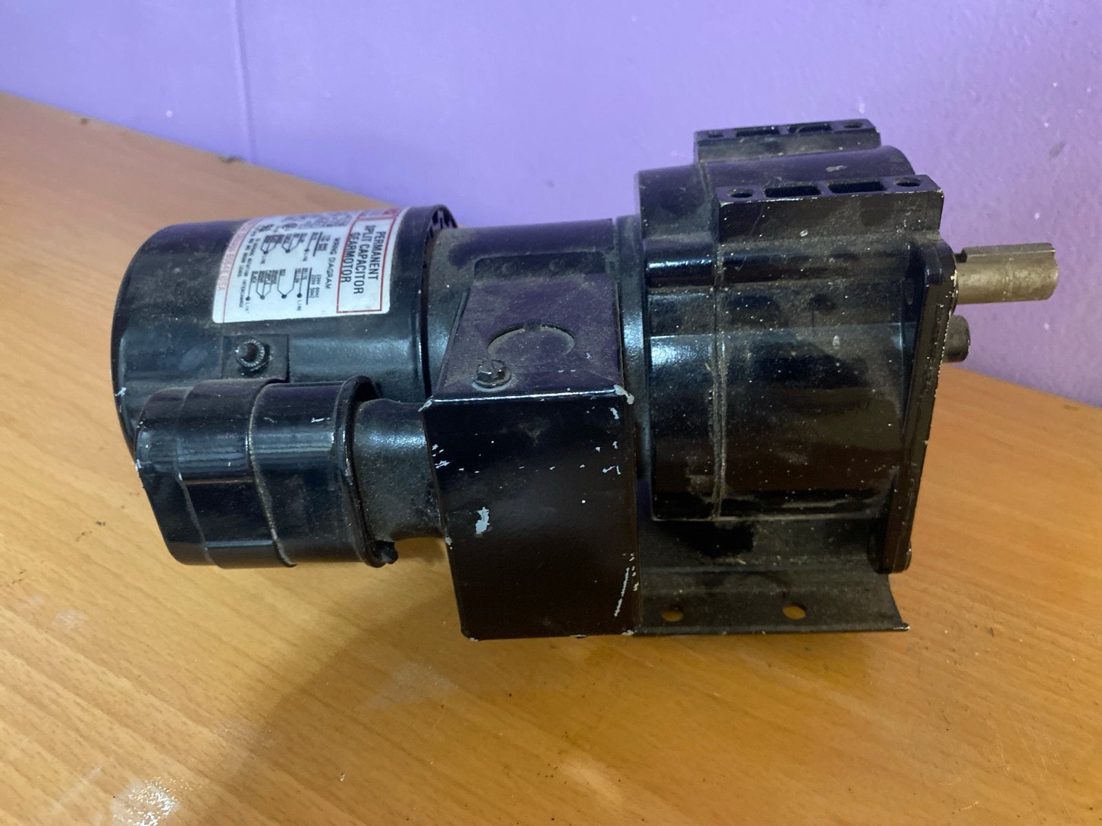 Maxitorq Permanent Split Capacitor Gearmotor, Doe-het-zelf en Verbouw, Ophalen of Verzenden, Gebruikt, Elektromotor, Minder dan 1400 rpm