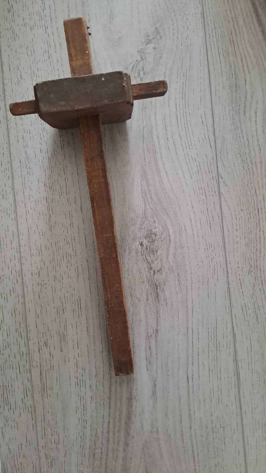 Antieke houten kruishout voor houtbewerking, Ophalen of Verzenden