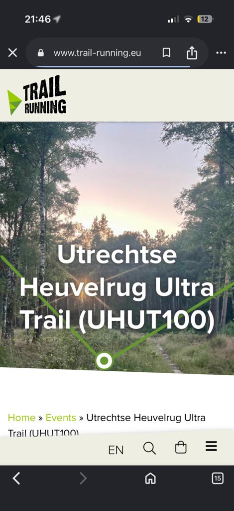 Startbewijs Uhut100 50KM Trailrun Doorn – 31 mei, Eén persoon, Ticket of Toegangskaart