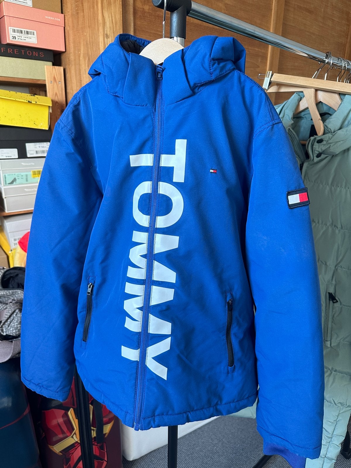 Tommy Hilfiger Winterjas Blauw - Maat 152, Kinderen en Baby's, Ophalen of Verzenden, Gebruikt, Jongen, Jas