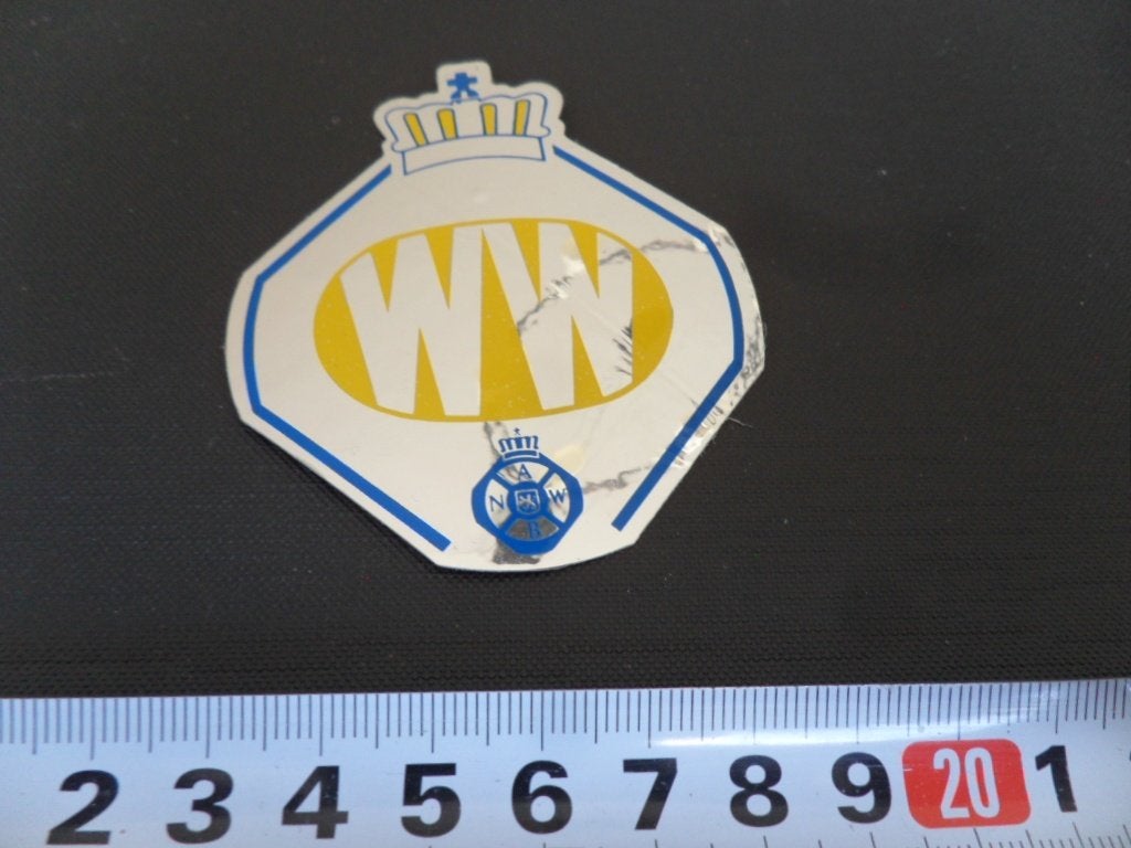 sticker ANWB WW  Wegenwacht embleem logo Folie, Verzamelen, Ophalen, Zo goed als nieuw