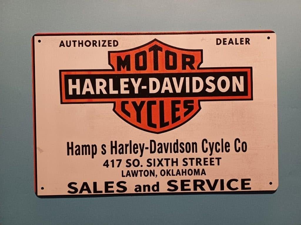 Reclamebord Harley-Davidson Authorized Dealer, Ophalen of Verzenden, Zo goed als nieuw
