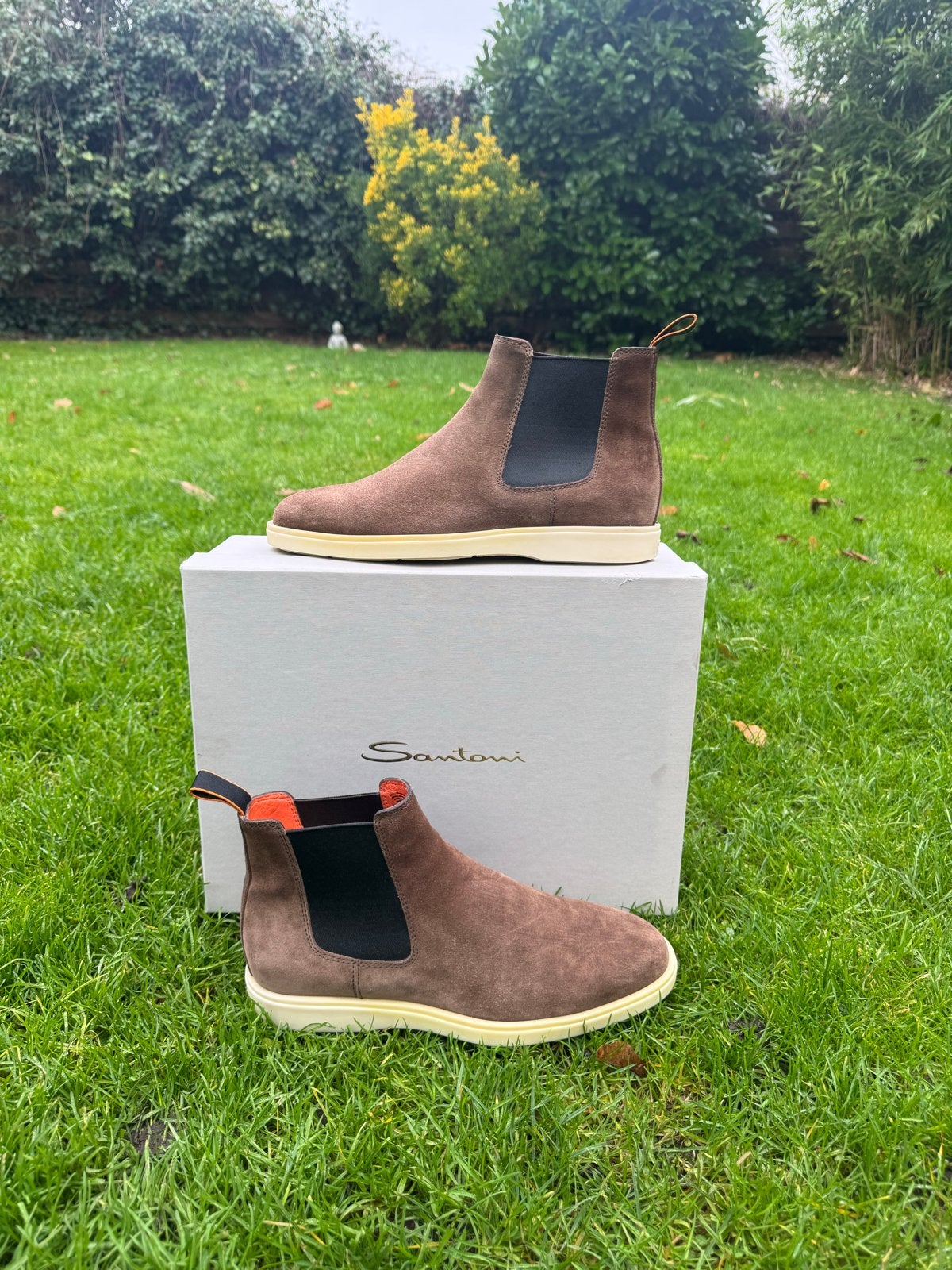 Santoni Chelsea boot bruin UK6.5/EU40.5 nette staat, Ophalen of Verzenden, Gedragen, Bruin, Boots