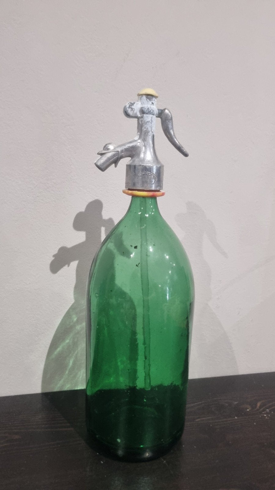 Vintage Groene spuitwaterfles, Ophalen of Verzenden