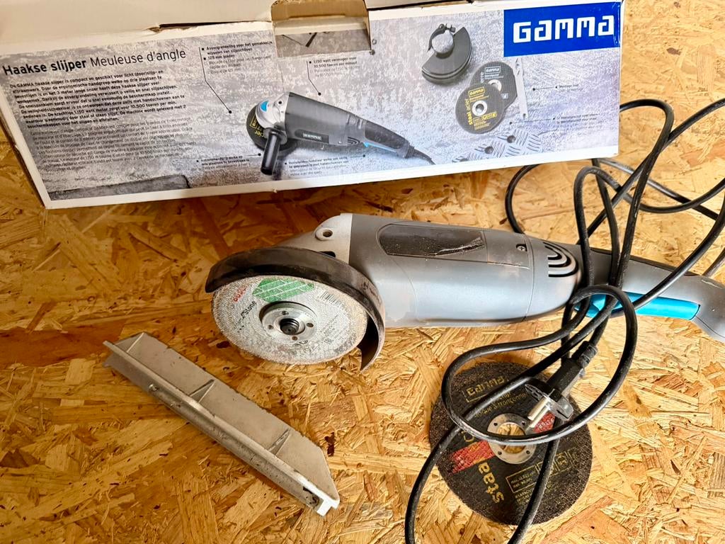 Haakse SLIJPER Gamma, compleet met doos en toebehoren, Doe-het-zelf en Verbouw, Gereedschap | Slijpmachines, Ophalen of Verzenden
