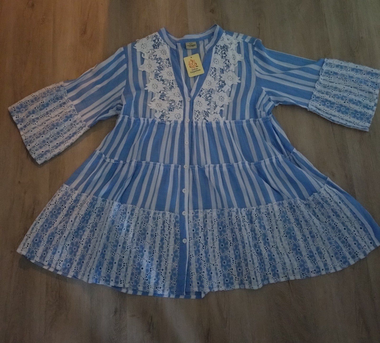 Luchtig (festival) jurkje size free nieuw met kaartje, Overige typen, Blauw, Nieuw, Ophalen of Verzenden