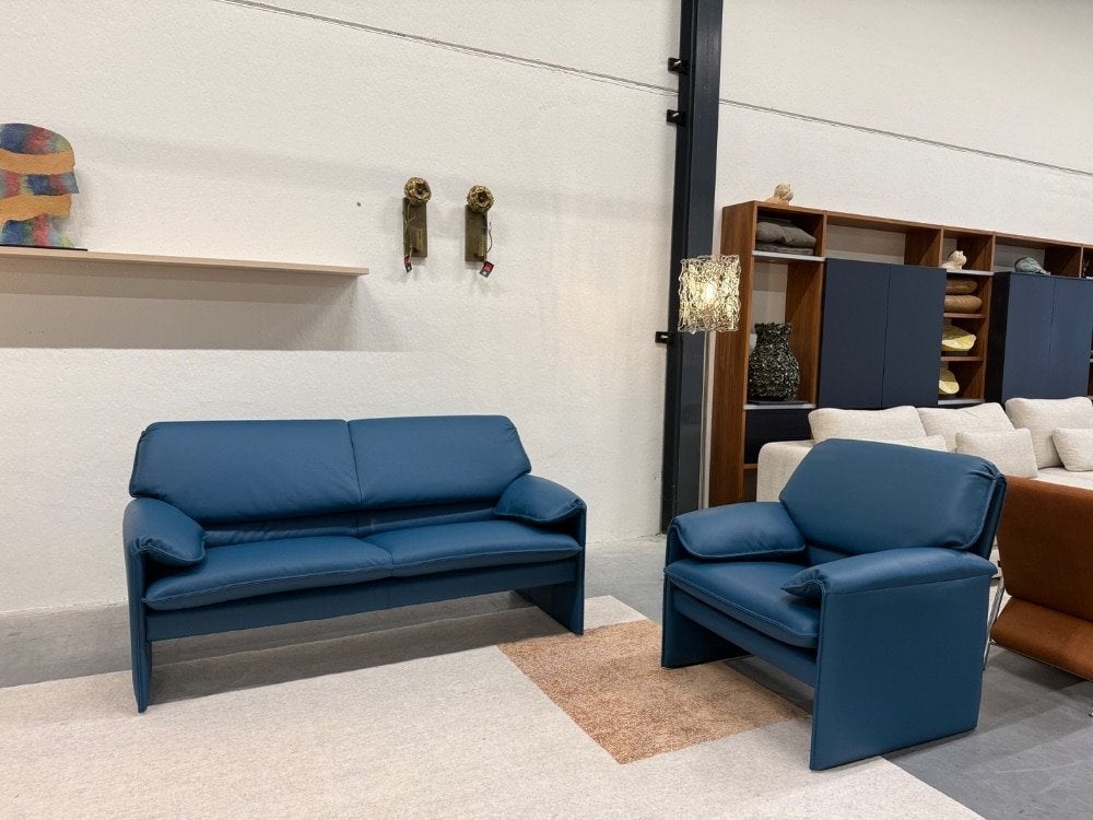 Nieuw Leolux Bora Beta Fauteuil Blauw leer Design stoel, Leolux, Info@leolux.nl, Nieuw, Ophalen of Verzenden