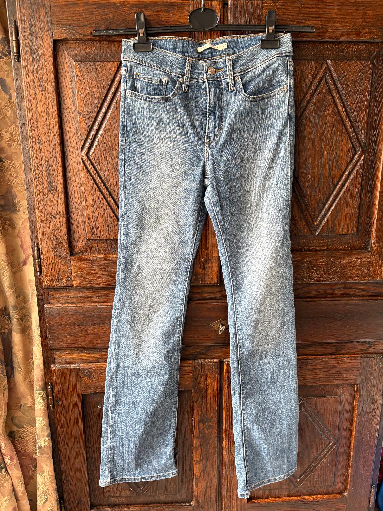 Blauwe jeans denim broek spijkerbroek; W27 L32; Levi Strauss, Ophalen of Verzenden, Zo goed als nieuw, Blauw, W27 (confectie 34) of kleiner