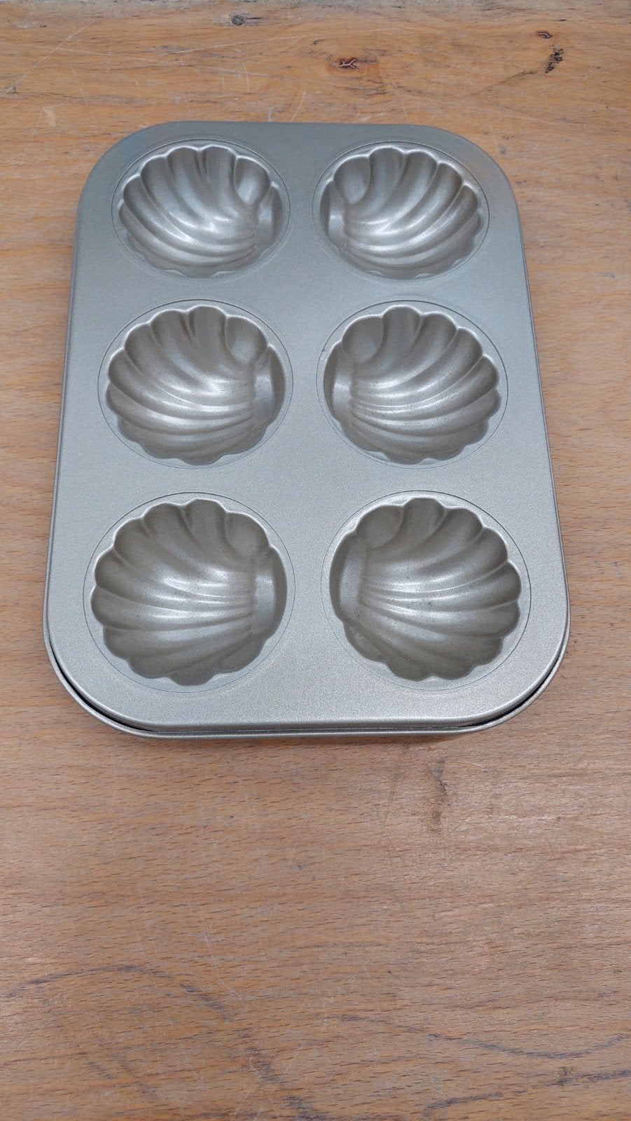 Bakvorm voor Madeleines - 6 stuks, Overige typen, Goud, Nieuw, Ophalen of Verzenden