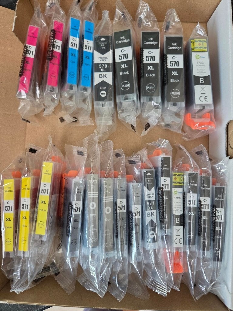 24 stuks CANON PGI-570 / CLI-571 XL  compatibel cartridges, Ophalen of Verzenden, Nieuw, Cartridge, Canon