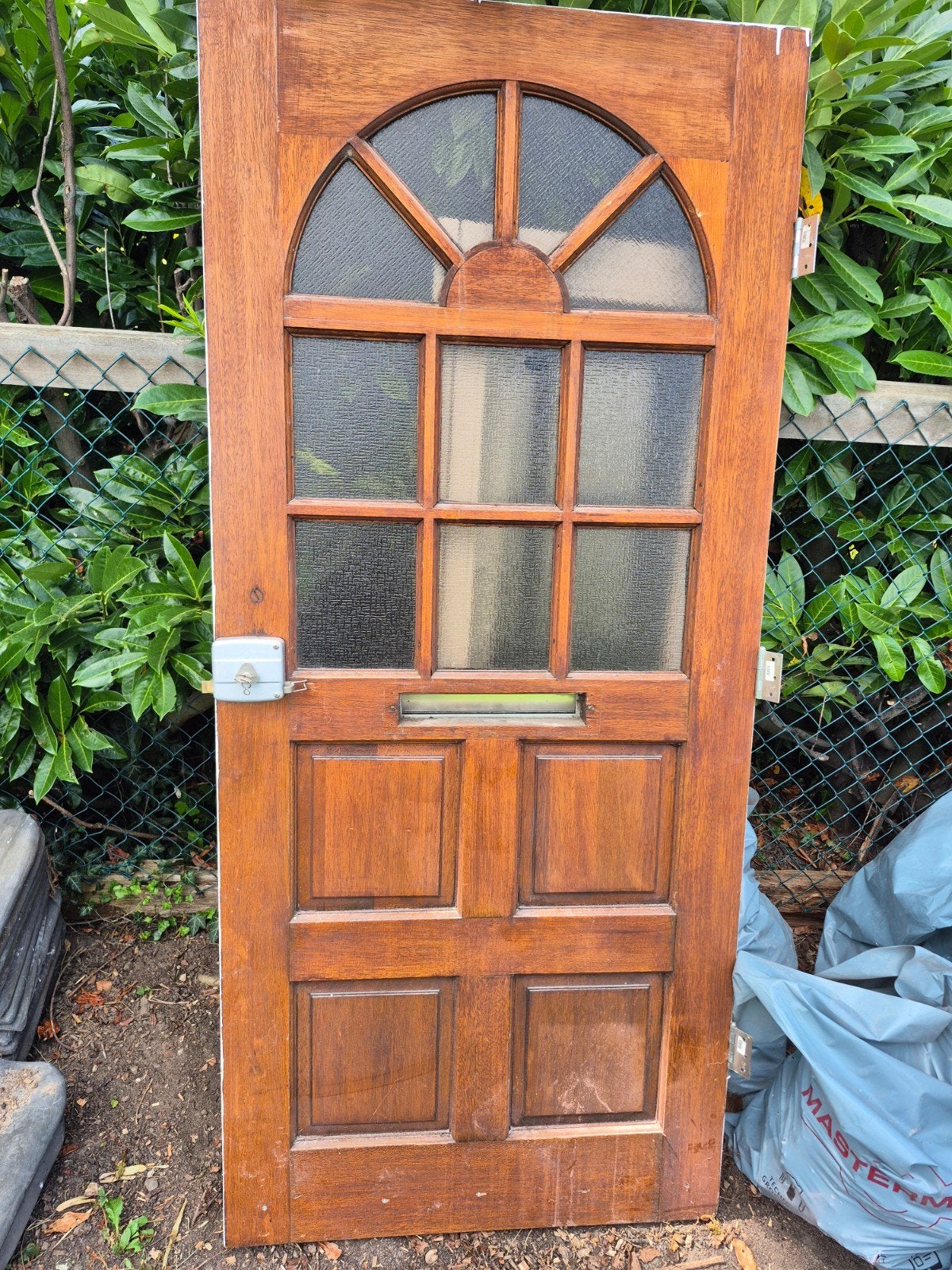 Voordeur 187x83 cm met glas en panelen, Gebruikt, 80 tot 100 cm, Minder dan 200 cm, Ophalen of Verzenden