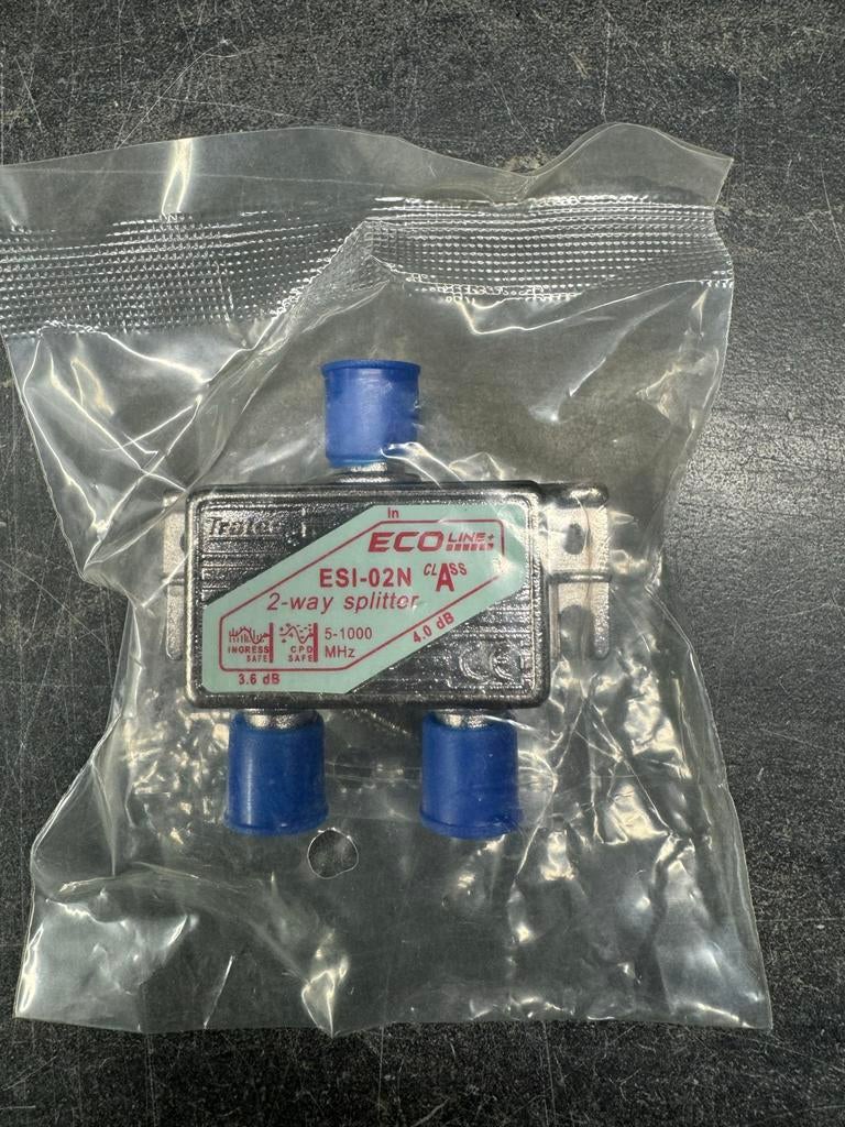 Ecoline Coax Splitter HFT2 5-1000 MHz - Nieuw, Ophalen of Verzenden, Nieuw, Overige kabels