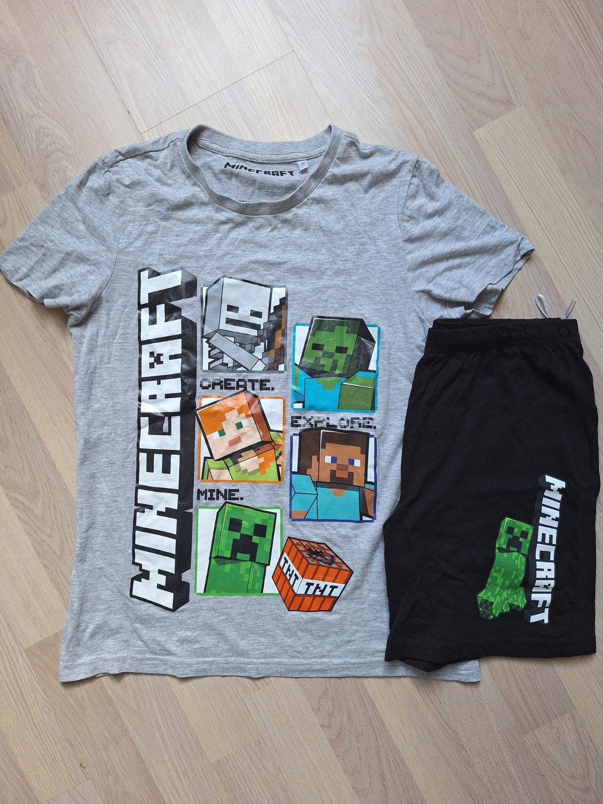 minecraft  Shortama  pyjama  Valt 146 !, Kinderen en Baby's, Ophalen of Verzenden, Jongen, Nacht- of Onderkleding