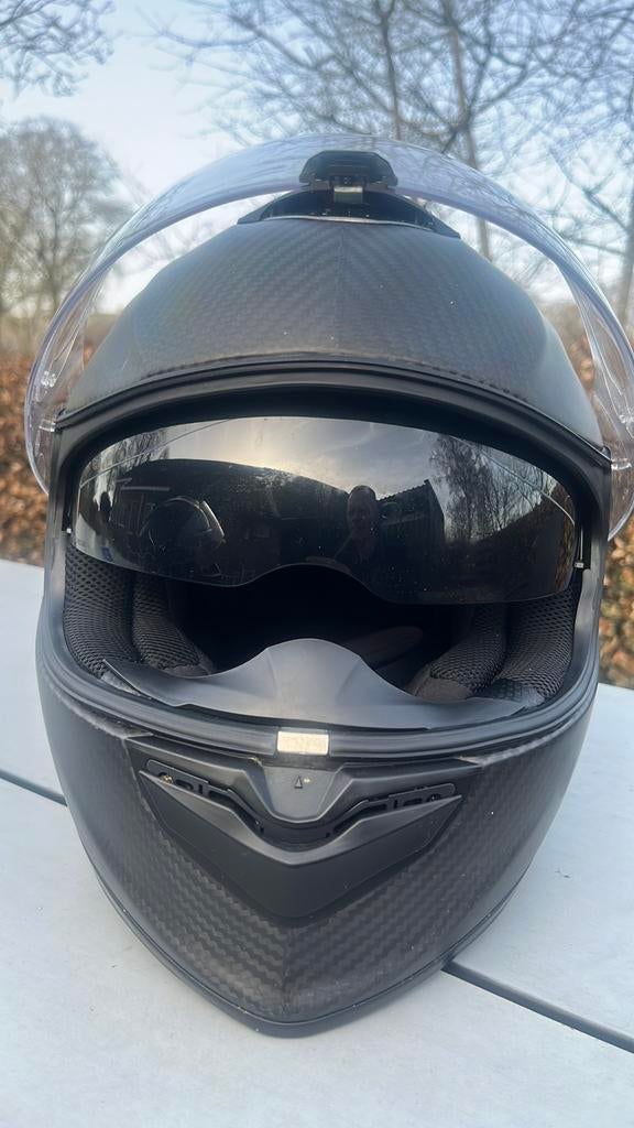 Scorpion motorhelm carbonlook, Motoren, Ophalen of Verzenden