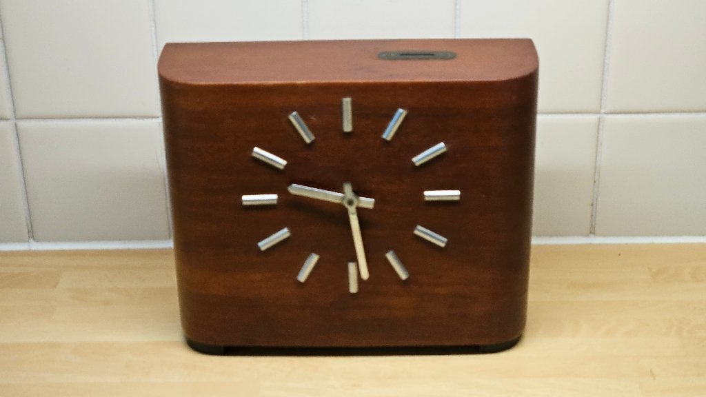 Vintage spaarklok, Kwartjes klok, Ophalen of Verzenden