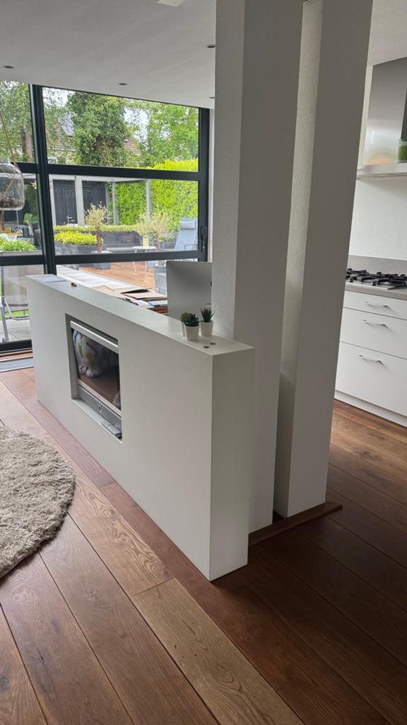 Voorzetwand / Roomdivider voor TV met bureau, Zo goed als nieuw, Minder dan 100 cm, Modern, 25 tot 50 cm