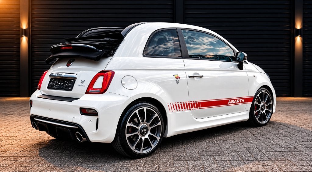 Abarth 595 Cabrio [automaat] 49D km *NIEUWSTAAT*, 4 cilinders, Cabriolet, Wit, 1400 cc