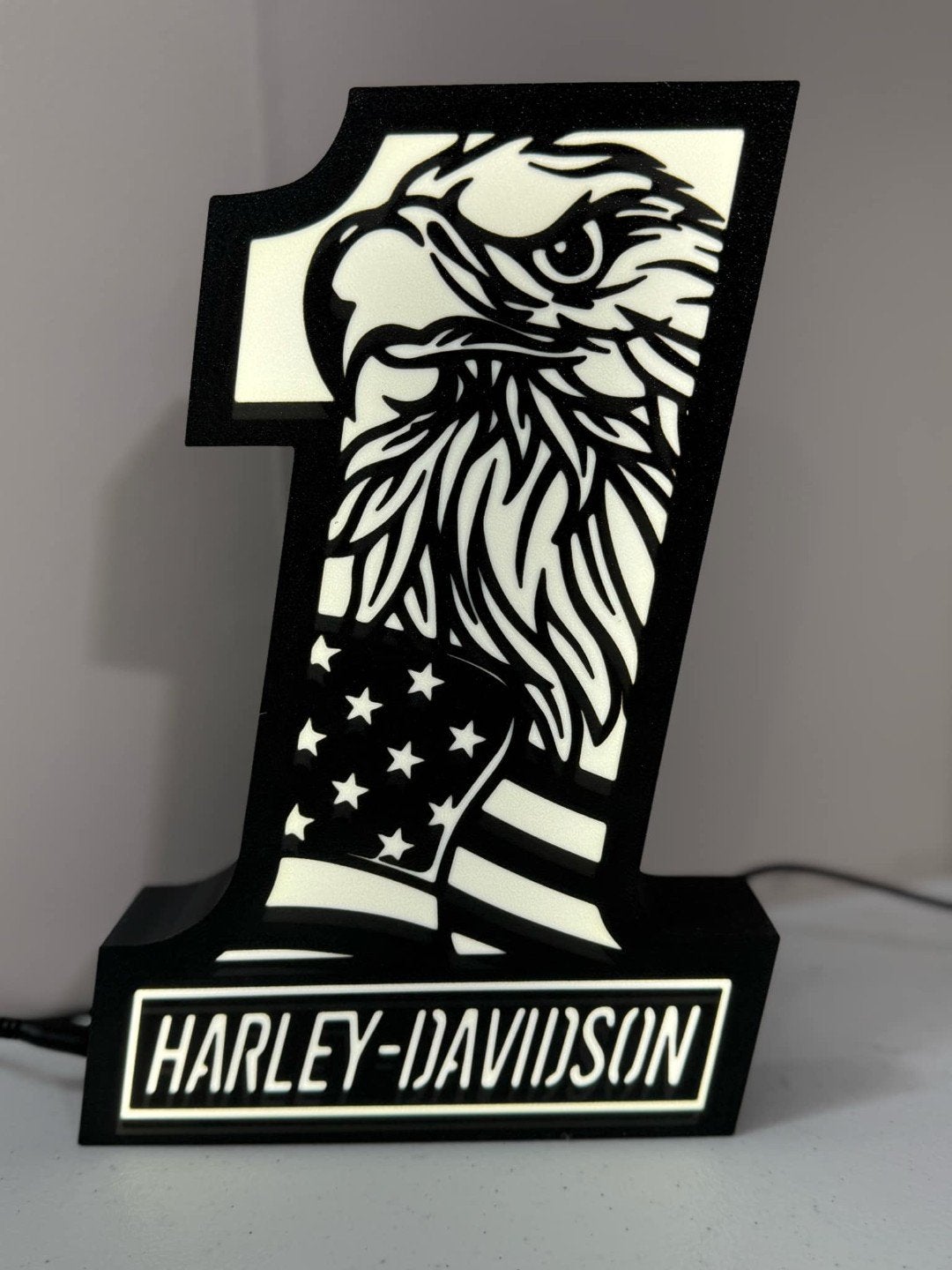 Nieuw Harley-Davidson LED-lamp - Ø 23 cm met USB, Huis en Inrichting, Ophalen of Verzenden, Nieuw