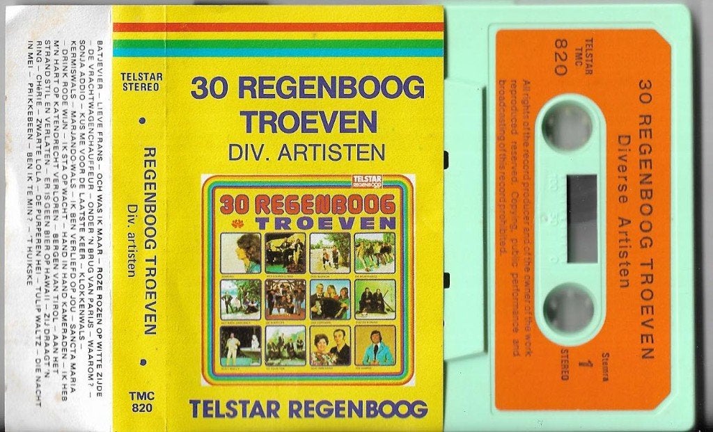 Telstar regenboog troeven, 1 bandje, Ophalen of Verzenden, Zo goed als nieuw, Origineel