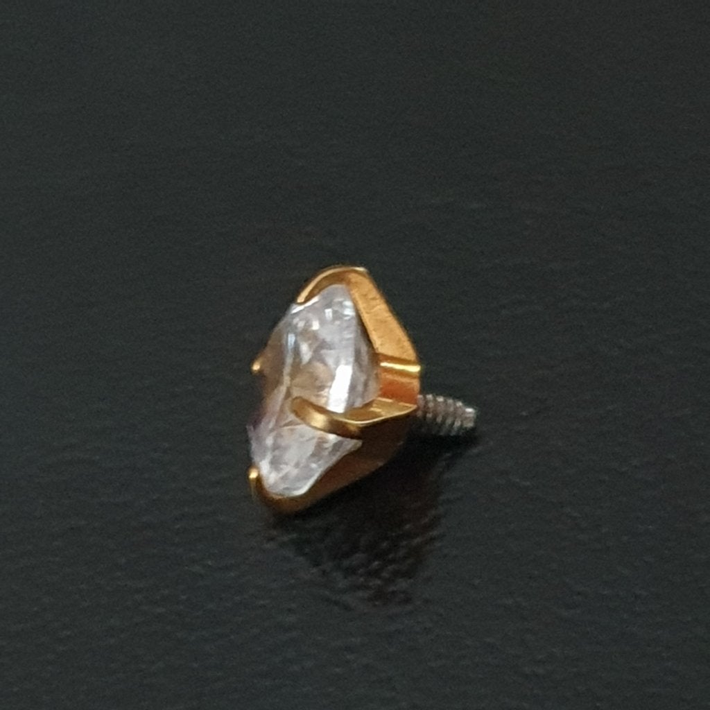 Kristallen labret titanium oorbel kraakbeenpiercing, Met kristal, Overige materialen, Gebruikt, Ophalen of Verzenden