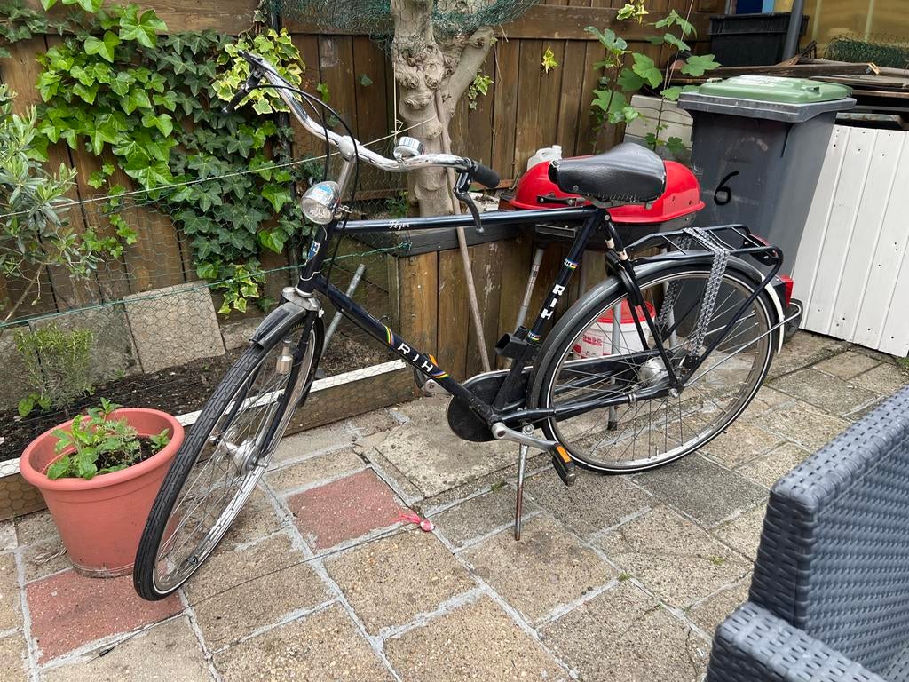 RIH Stadsfiets - Klassieke Zwarte Fiets, Gebruikt, Velgrem, Versnellingen, 53 tot 57 cm