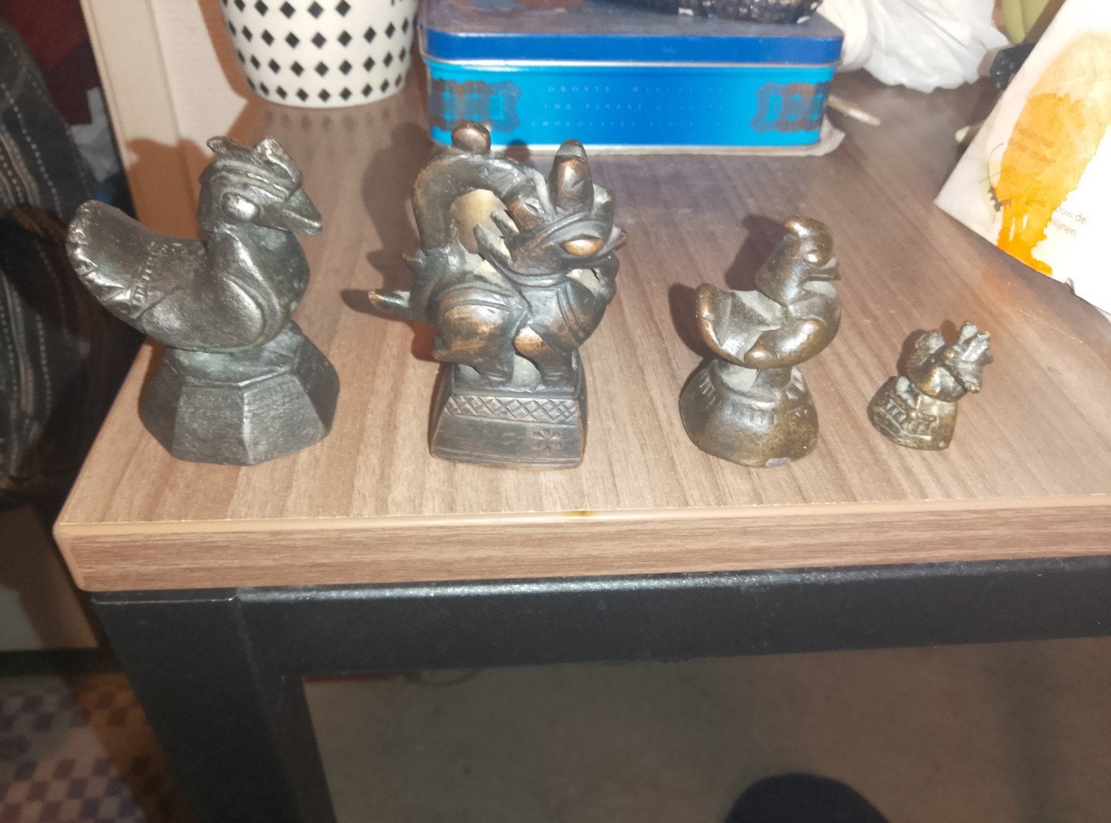 4 opium weeg gewichtjes, Antiek en Kunst, Ophalen, Brons