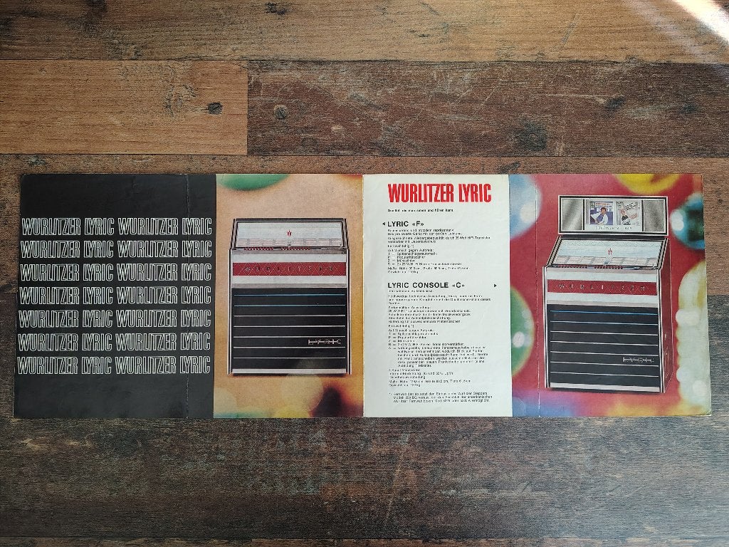 Folder: Wurlitzer Lyric (1966) jukebox, Verzenden, Gebruikt, 1950 tot 1960, Seeburg