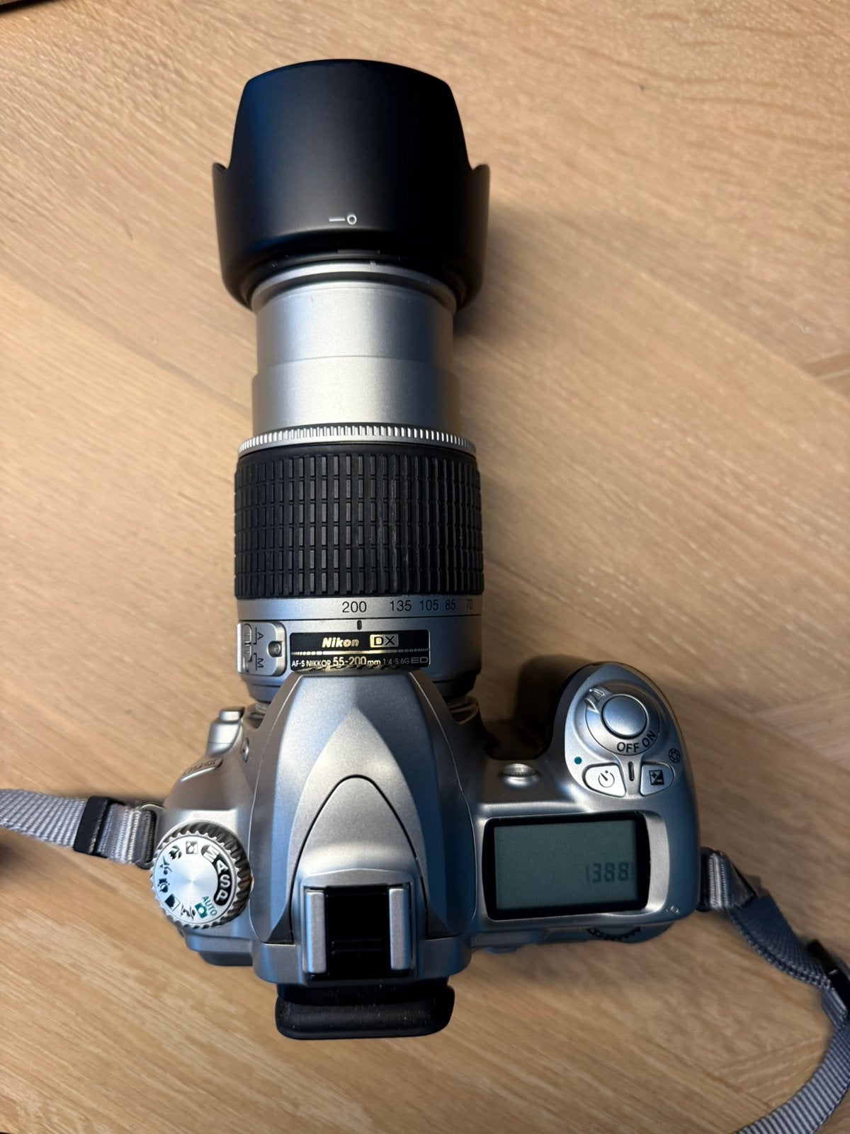 Nikon D50 met 18-55mm en 55-200mm AF-S Nikkor lenzen, Ingebouwde flitser, Gebruikt, Spiegelreflex, Geheugenkaart