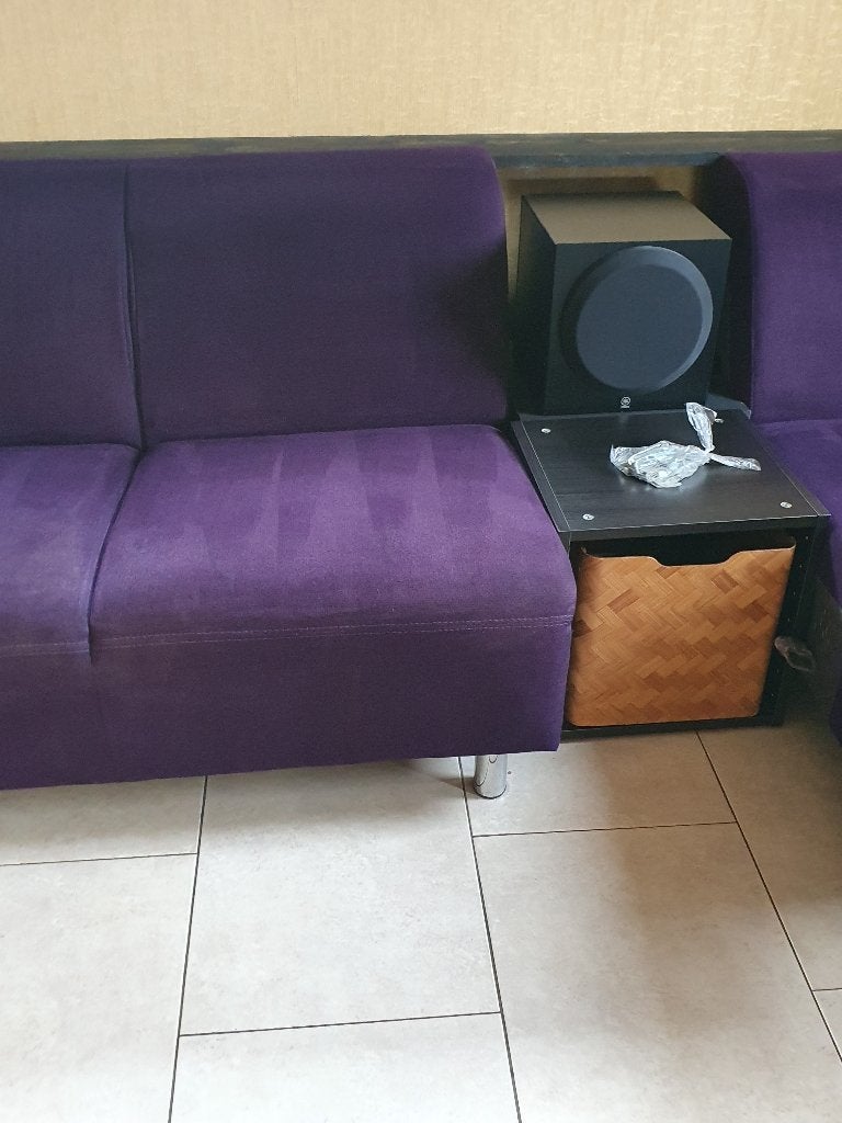 Bank U-vorm Paars, Huis en Inrichting, Banken | Bankstellen, Ophalen, Gebruikt, Hoekbank, 75 tot 100 cm