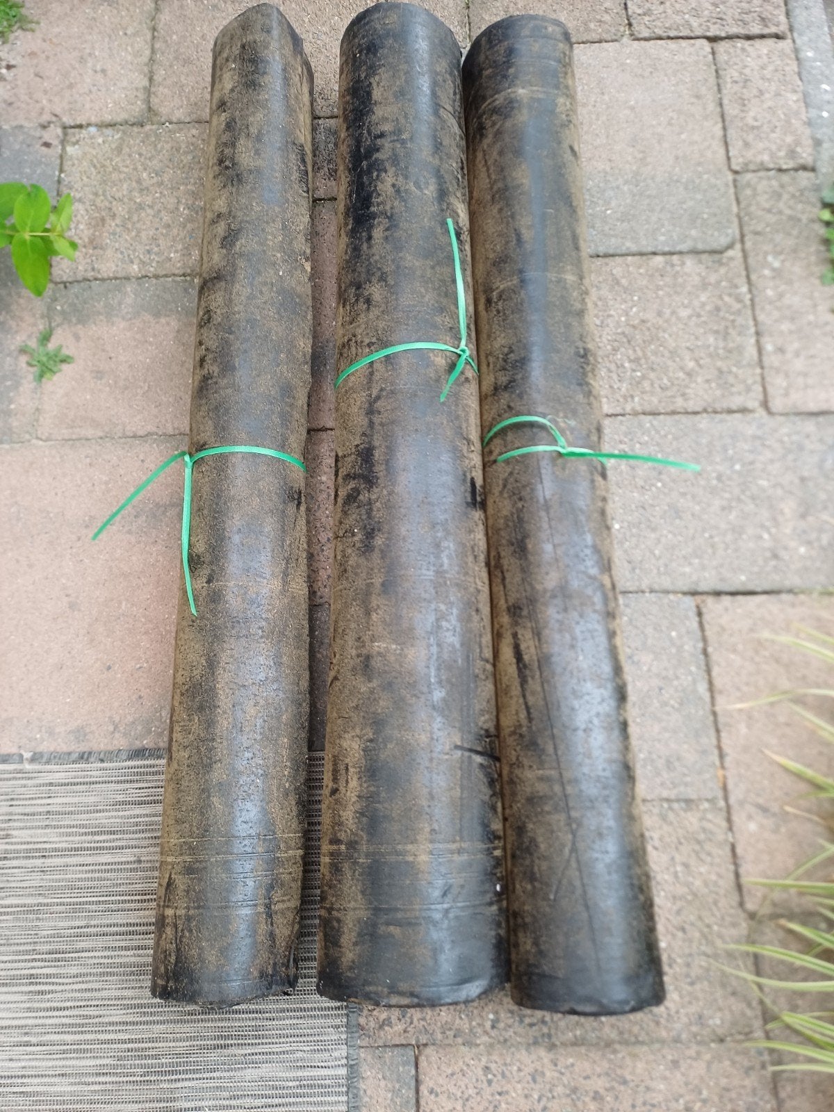 3 ⁰1/2 rol bitumen dakleer ca. 5 meter per rol, Kunststof, 10 tot 15 m², Zwart, Ophalen of Verzenden